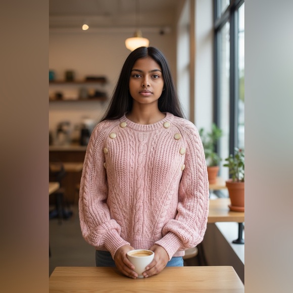 22. La Maille Sezane Crew Neck Sweater EUC - Picture 4 of 11